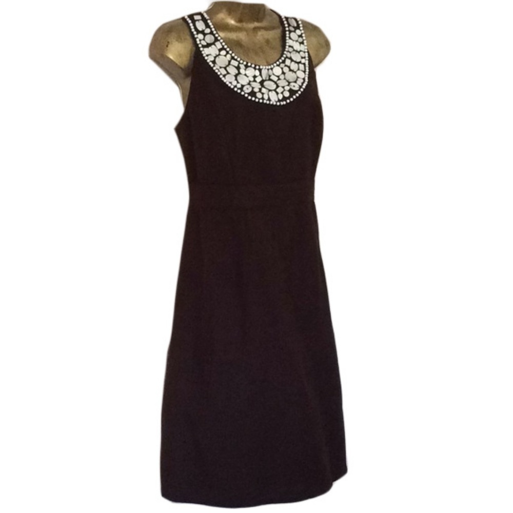 Mother of Pearl Yoke / Brown Retro Dress
